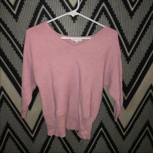 pink sparkly new york & company sweater